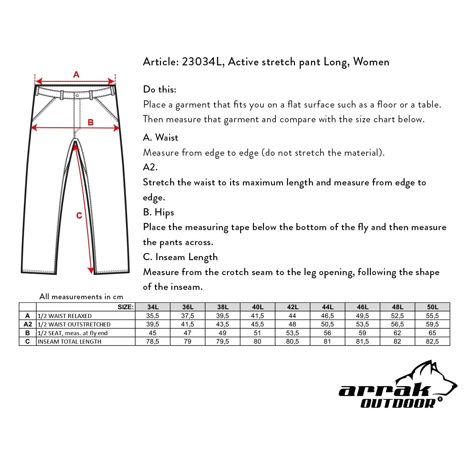 Active Stretch Pants Lady Navy (Long)