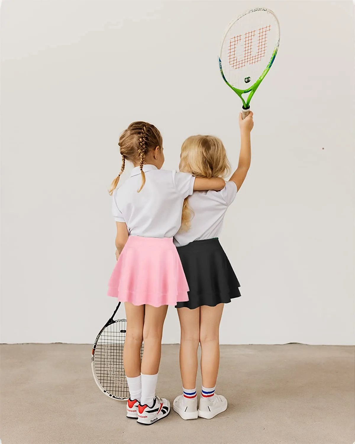 Arshiner Girl's Sport Skirts with Shorts Athletic Pleated Skort with Pockets