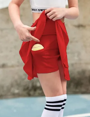 Arshiner Girl's Sport Skirts with Shorts Athletic Pleated Skort with Pockets