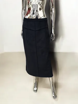 Black Made In Italy Long Skirt