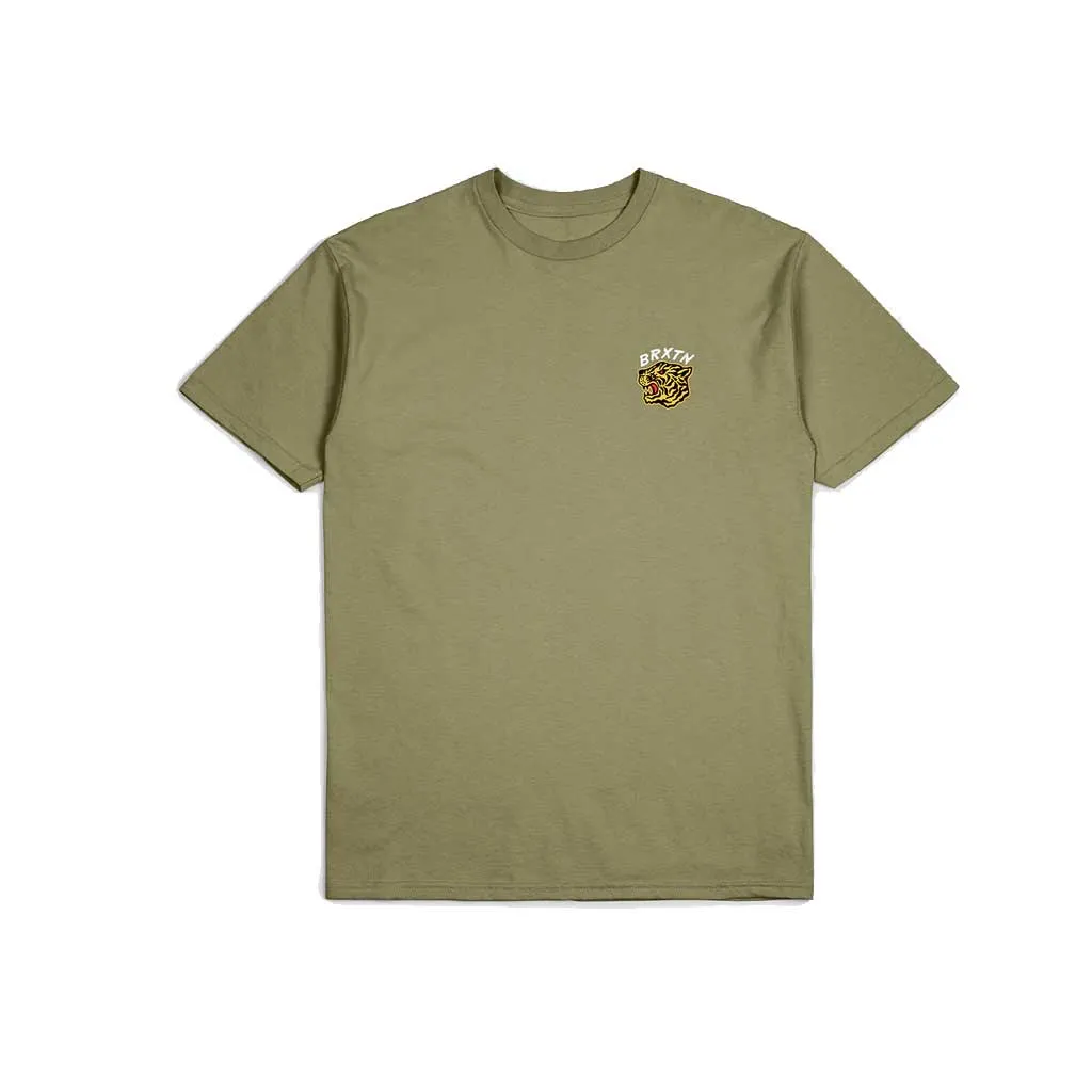 Brixton Kit S/S Tee - Military Olive Worn Wash