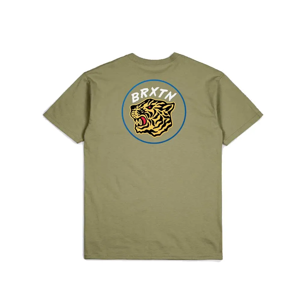 Brixton Kit S/S Tee - Military Olive Worn Wash