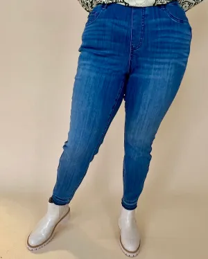 Coming Back Medium Denim Plus High Waist Skinny Jeans