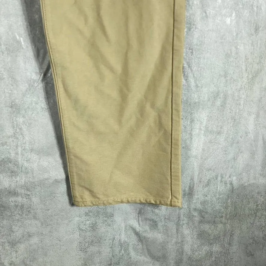 DOCKERS Men's Tan Smart 360 Comfort Knit Straight-Fit Pants SZ 34X32