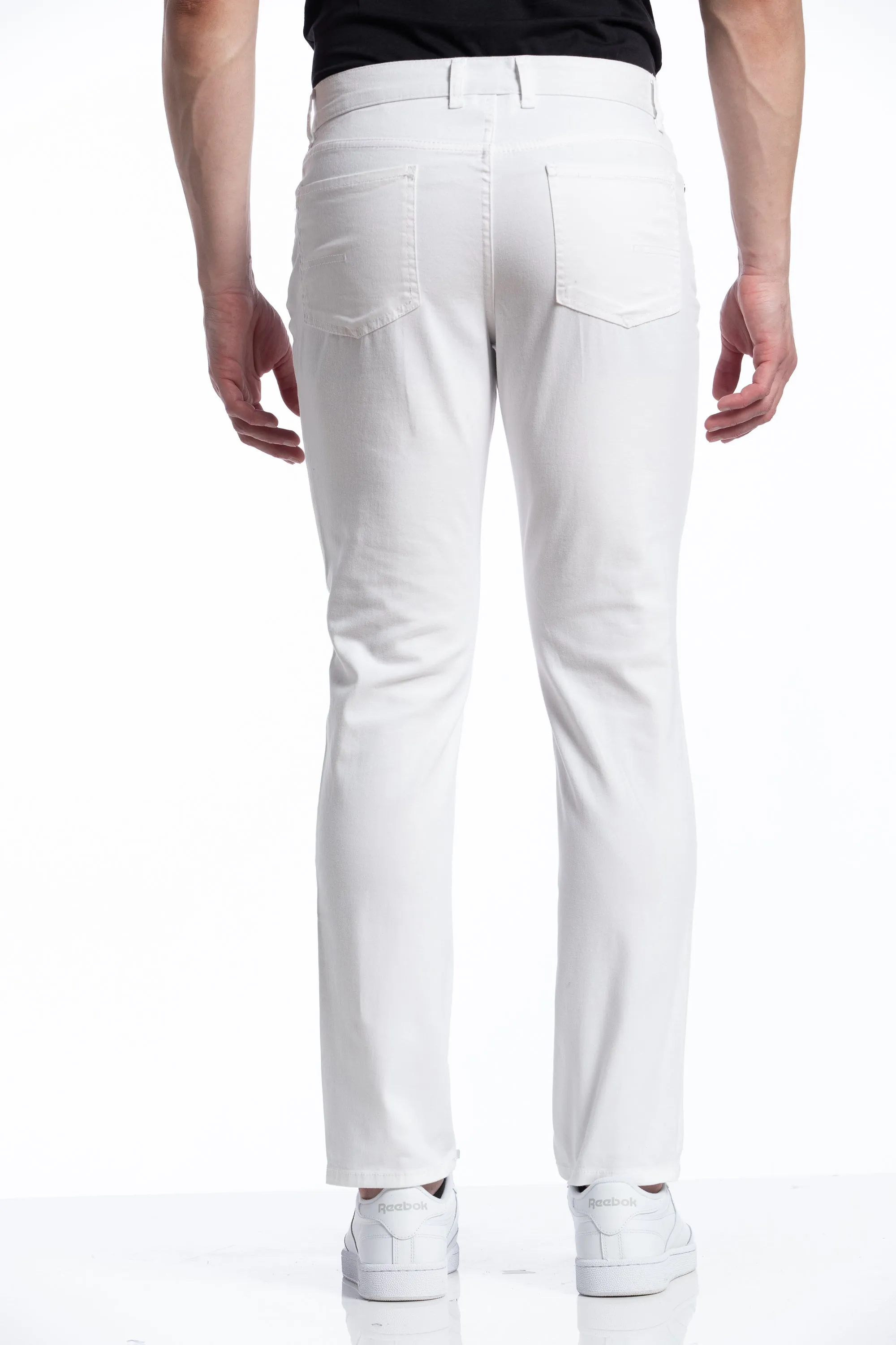 Dylan 5 Pocket Pant in Cotton White
