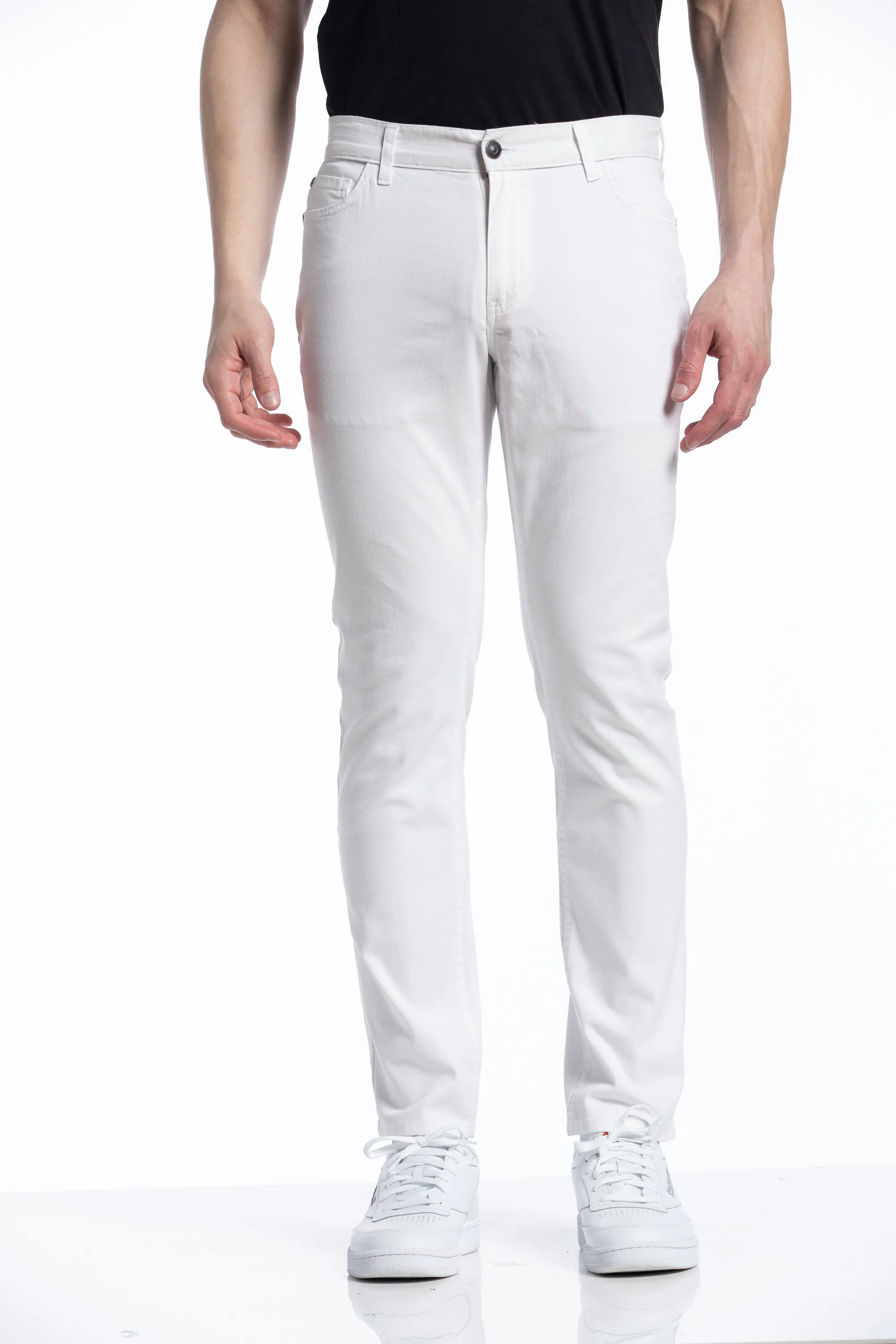 Dylan 5 Pocket Pant in Cotton White