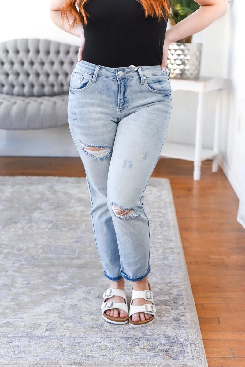 Gabriele Mid Rise Loose Leg Risen Jeans