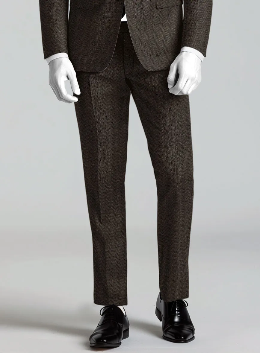 Italian Wool Herringbone Sortez Pants