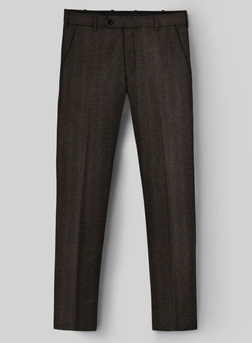 Italian Wool Herringbone Sortez Pants