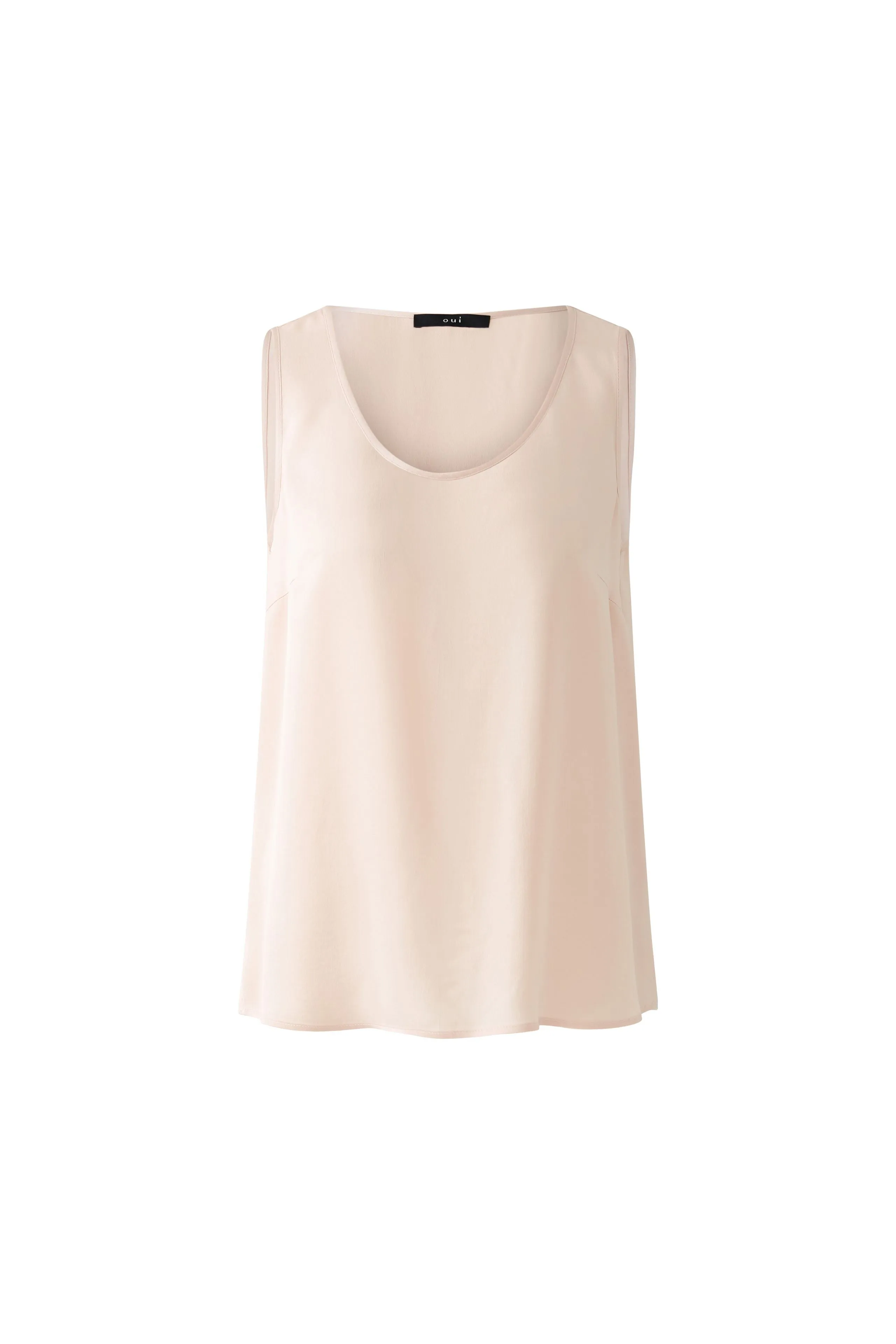Oui Scoop Neck Shimmery Sleeveless Tank Top