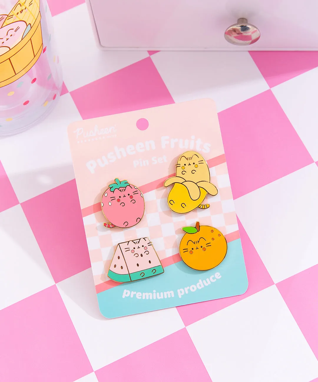 Pusheen Fruits Pin Set