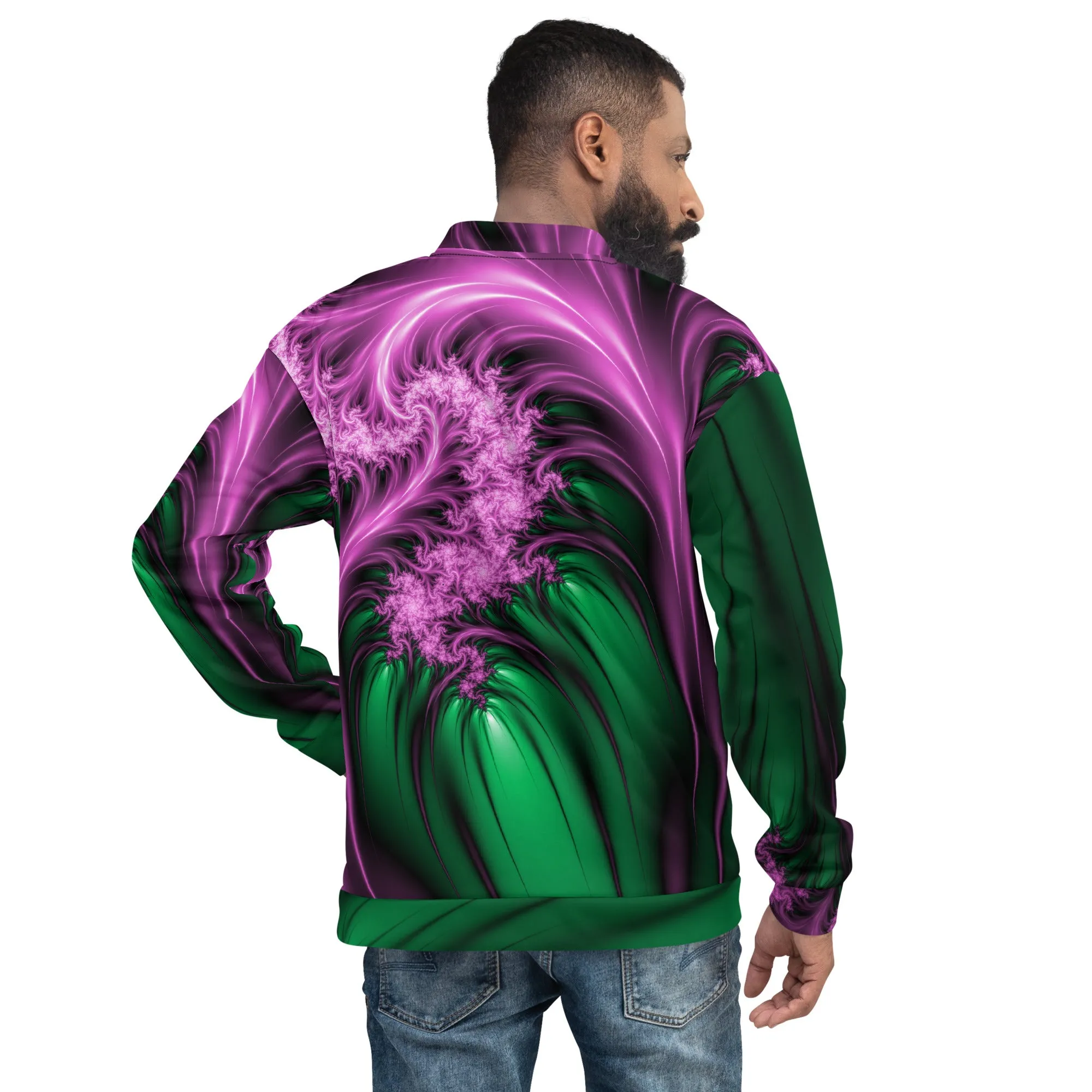"Aurora Whispers Arctic Chic" Collection - Unisex Designer Bomber Jacket