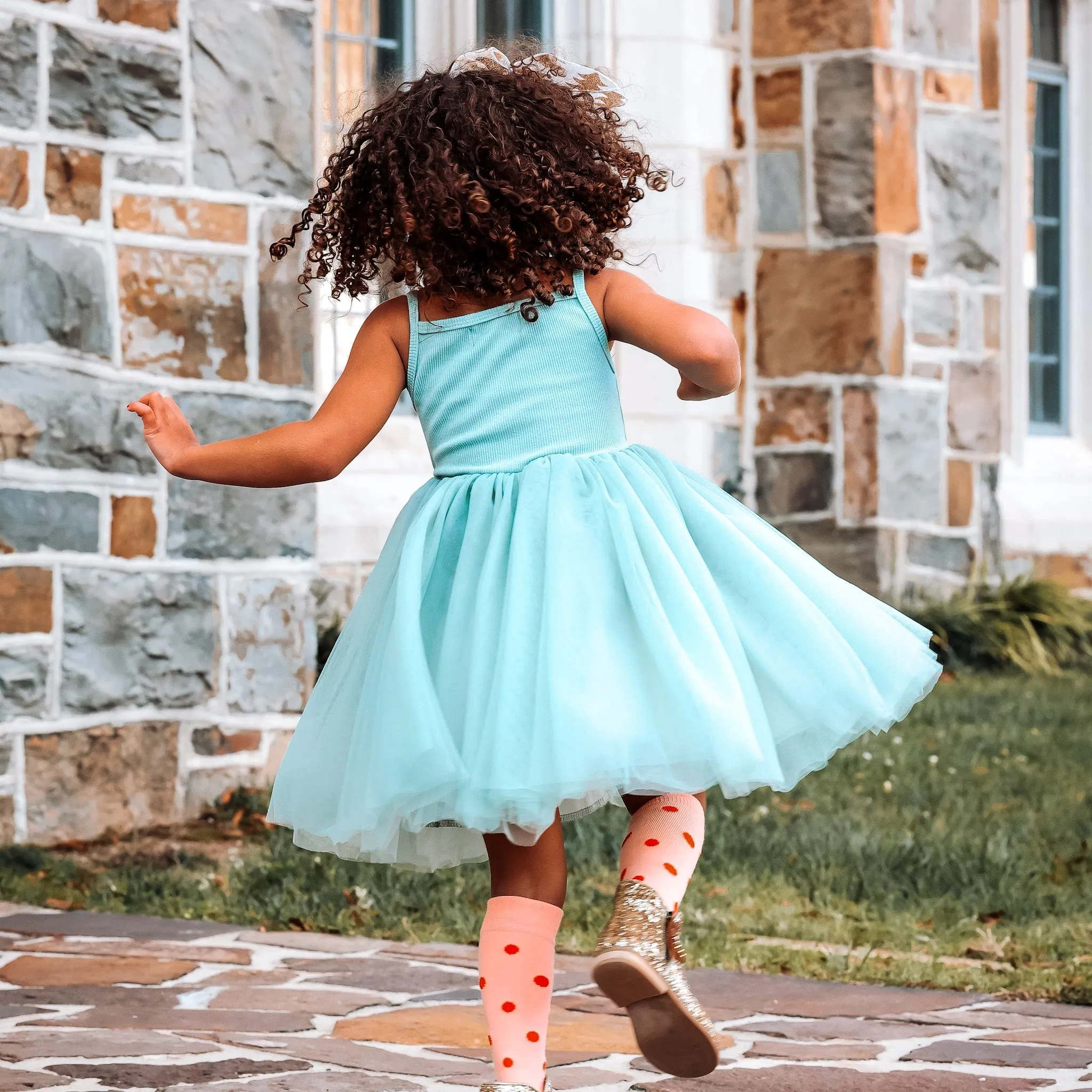 TUTU DRESS | dusty teal | girls**FINAL SALE** Please size up!