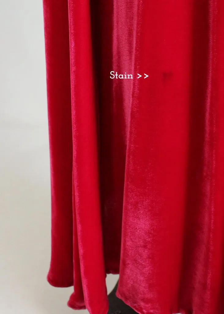 Vintage 1930s Red Velvet Holiday Glam Dress