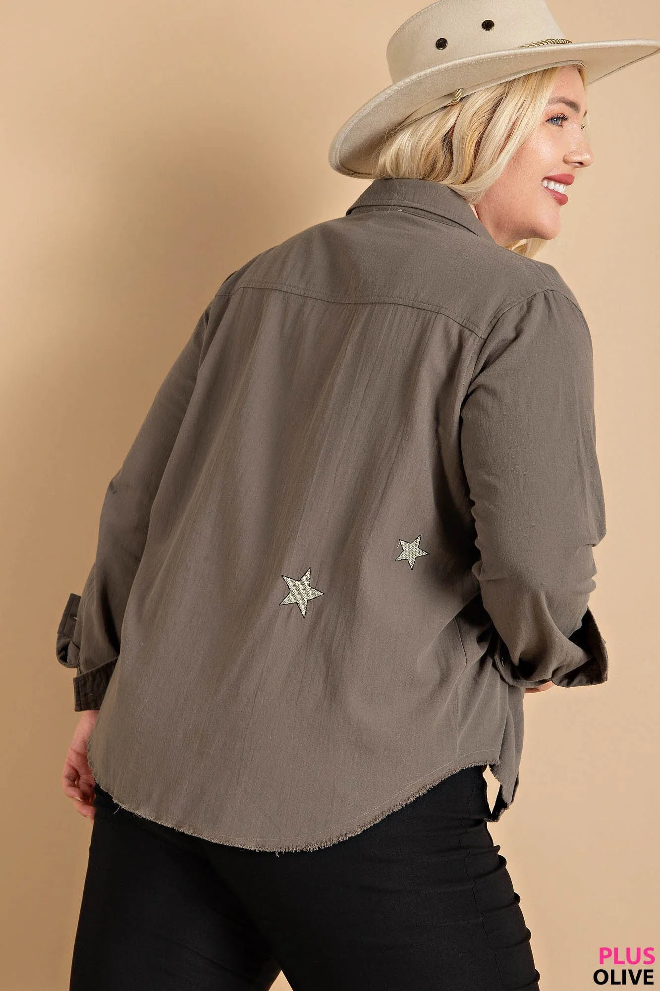 When I Met You Star Button Down